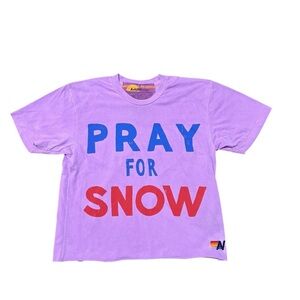 Aviator Nation Purple Tee with Bold Print